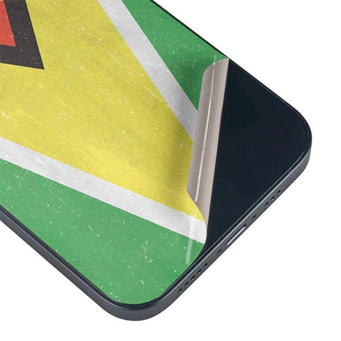 Guyana Flag Distressed iPhone 15 Plus Skin